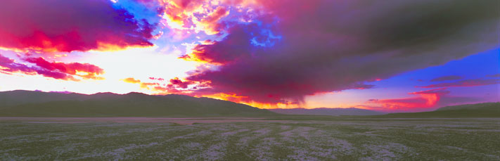 Panoramic Landscape Photography Billiant Clouds Over Salt Creek, Death VBalley